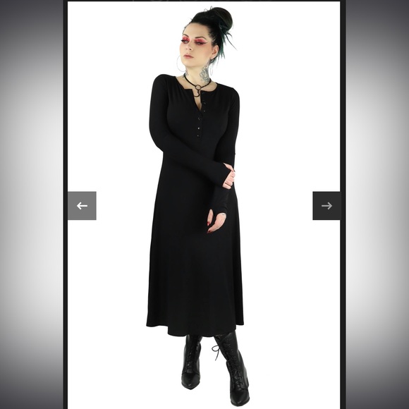 NWT Foxblood Fiona Henley Dress with Thumbholes - Large - Picture 7 of 13